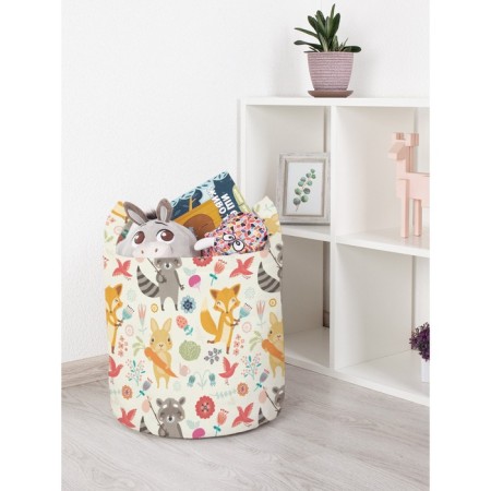 Basket for toys "Cute forest animals, size 35x35 cm