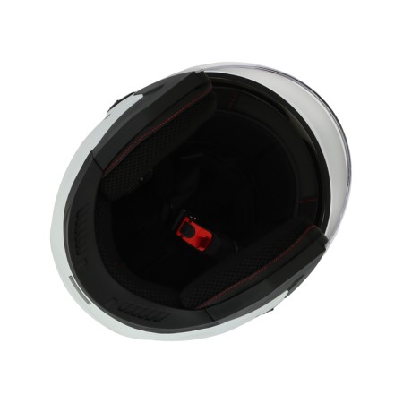 The helmet open with two visors, size L (59-60), model-BLD-708E, white glossy-8