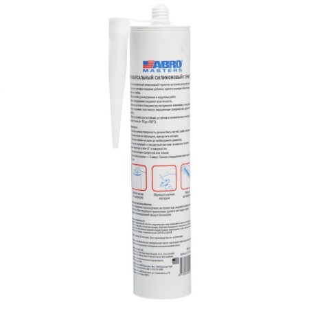 Silicone sealant 1100 Abro Masters is transparent, 280 ml, SS-1100-CL-3