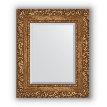 Mirror with fatset in the baguette frame - bronze vignette 85 mm, 45 x 55 cm, evoForm