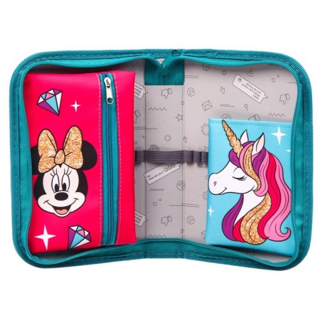 Penal frame, 1 section, 140x210x40 mm, folding pocket, tissue, Minnie Mouse and unicorn-5