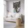 Decorative panel with photo printing "Elephant vision", vertical, size 150x200 cm