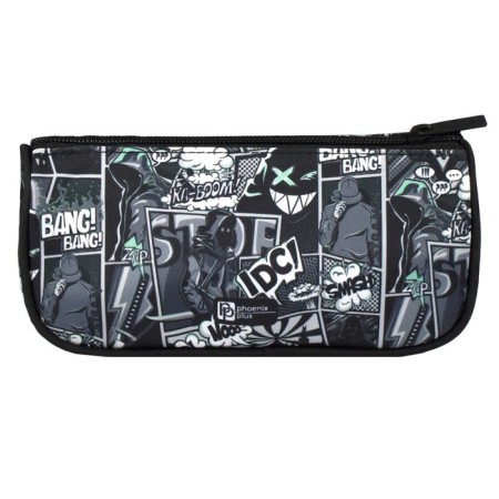 Penal soft, 1 department, 95 x 200 x 45 mm, voluminous, Phoenix "Buntar spirit" Black 64183-3