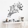Stick plastic interior black "light bulb and space" 37x58 cm