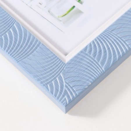 Photo frame plastic 13x18 cm "arc" blue 23.5x18.5 cm-3