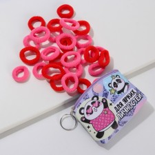 A set of hair rubber bands in the wallet 