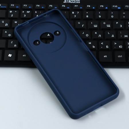 Borasco Mate case for Xiaomi Redmi A3, silicone, matte, blue-2