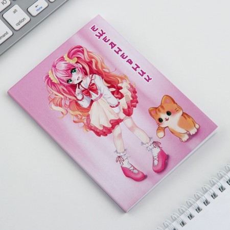 Diary in the thin cover A6, 52 sheets "Anime, Girls"-3