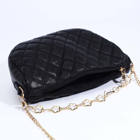 Bag Cross-Bodi with a zipper, black color-5