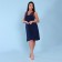 Night shirt female, blue color, size 44
