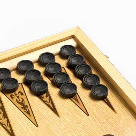 Wooden backgammon large, board game "Sea", 50 x 50 cm-3