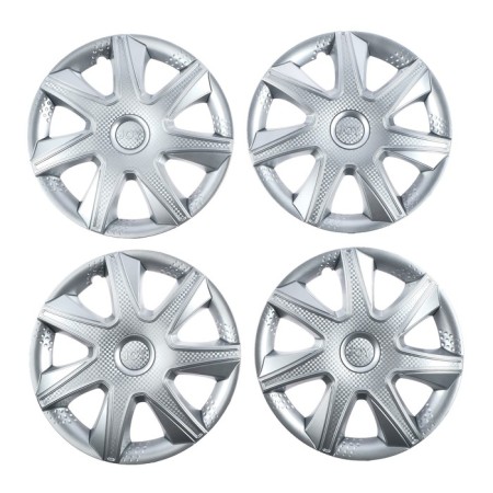 Wheel caps R14 "Joy", silver, carbonate, set 4 pcs