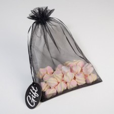 Bager Organza Black Black “Gift”, with a nameplate, 19 x 28 cm +/- 1.5 cm