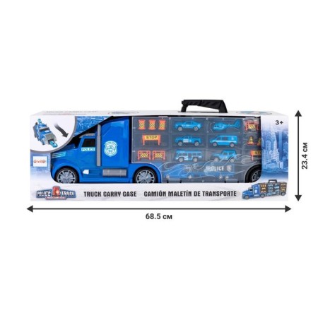 Auto -VOCIS CAIS GIVITO "Police Plot", with cars, with tunnel, blue color, 64 cm-5