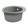 Sink for a kitchen made of stone Zein 4/Q8, D = 435 mm, round, overflow, dark gray color