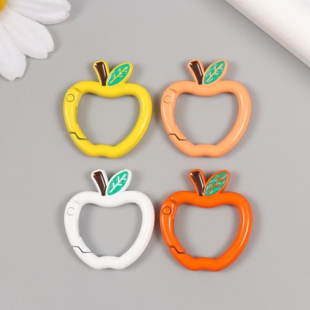 Carabiner Metal "Apple with a branch" MIX 3x2.7 cm-1