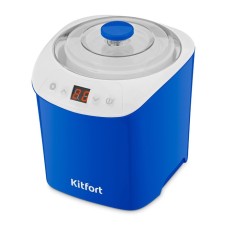 Yogurtnitsa KitFort KT-4090-3, 20 watts, 1 l, 5 programs, cord 0.8 m, white-blue