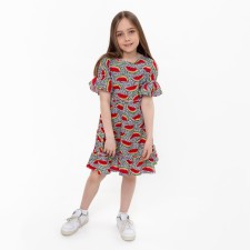 Dress for girls, gray color, height 110 cm
