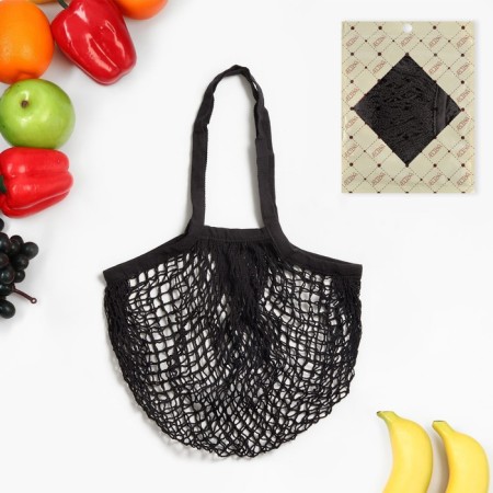 Avoska, 41 x 27 cm, handle 17 cm, cell 1.5 cm, black-3