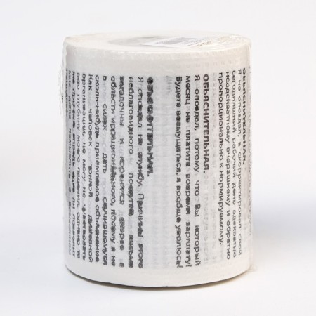 Souvenir toilet paper "Explanatory", 9.5x10x9.5 cm
