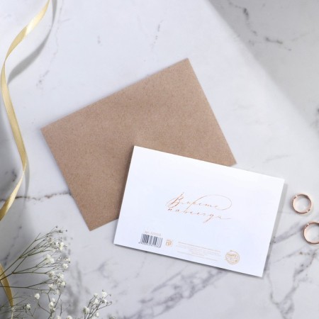 Invitation in the craft envelope for the wedding "Pink Tenderness", 10 x 15 cm-6