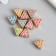 Bead for creativity plastic "Triangle in Pollets" MIX 0.8x1.2x1.2 cm