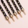 Candles in the cake "Golden pea", 6 cm, 10 pcs, black