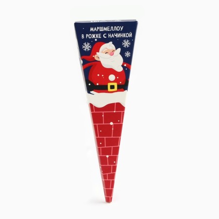 New Year! Marshmallow in a box, with a strawberry taste "Santa Claus", 13 g-1