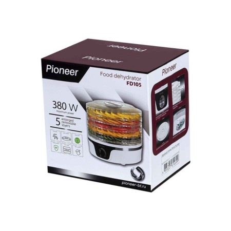 Pioneer FD105, 380 W, 5 tiers, d = 29 cm, white-blacksman vegetables and fruits.-10
