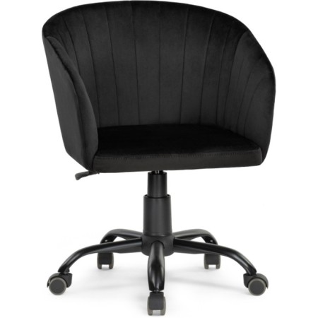 Computer chair thibault plastic/velor, black/black 60x60x81 cm