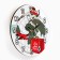 Wall clock, series: interior, "Circular Journey", discrete move, D-23.5 cm