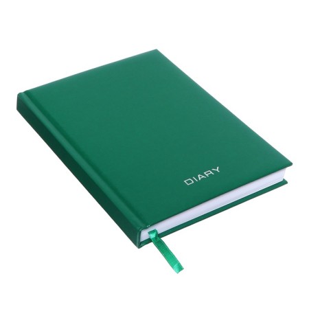 Leduced Diary A5, 160 sheets, Attomex. Orion, solid boumvinyl cover with foam rubber, liesse, block 70 g/m2, green