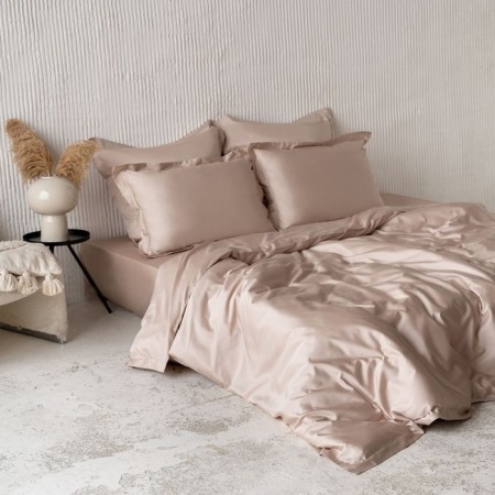 KIA pillowcase set, size 50x70 cm, gray-beige color, 2 pcs-3