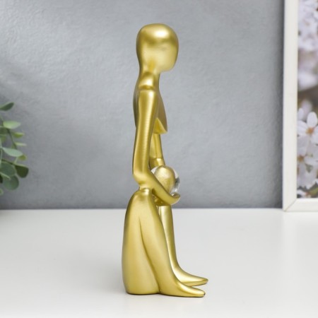 Polystone souvenir "Abstraction - openness, with a ball" gold 24x7.5x11 cm-1