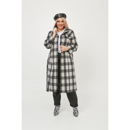 Female coat, size 60, gray color-2