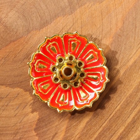 Claus for any incense "Lotus Small", Red Emall-1