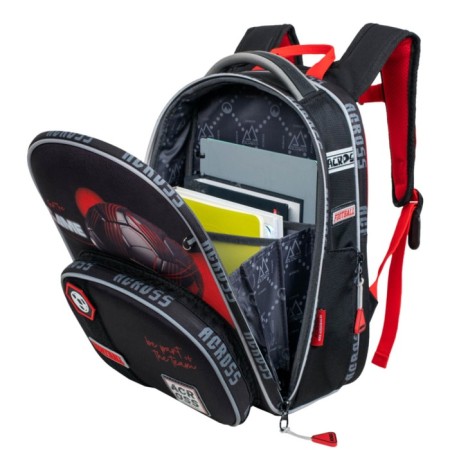 School backpack by Ergon. Spray Across 194 37*28*12 Mal + Pen, Burner Cher/Kr 24-194-4-5