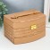 Casket to the leatherette to decorates the chest "Caramel python" Combined 13x15x21.5 cm
