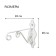 Kashpo bracket, forged, 26 cm, metal, white