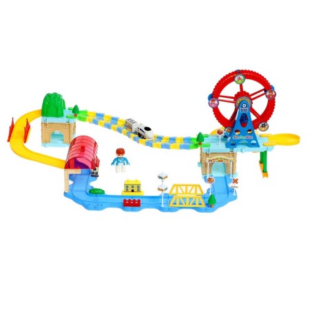 Railway "Entertainment Park", light and sound effects, works from batteries-1