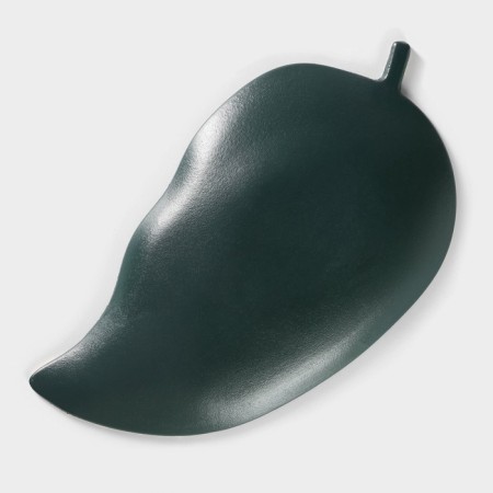 Dice dish of the Golden Leaf, 31 × 17 × 3 cm, green color, green-3