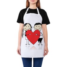 Apron of a kitchen with a photo print 