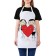 Apron of a kitchen with a photo print "Love for two", adjustable, size OS
