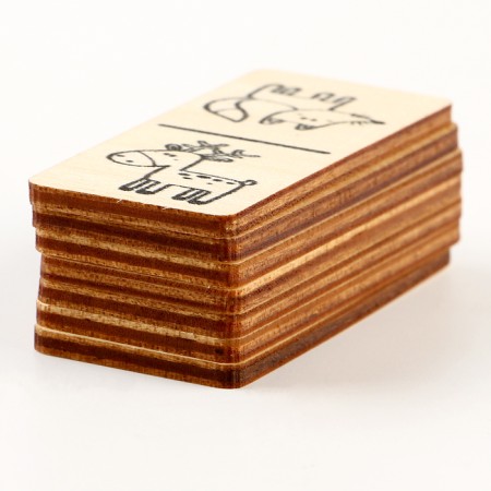 Domino wooden "animals" 28 chips 60x27 mm-2