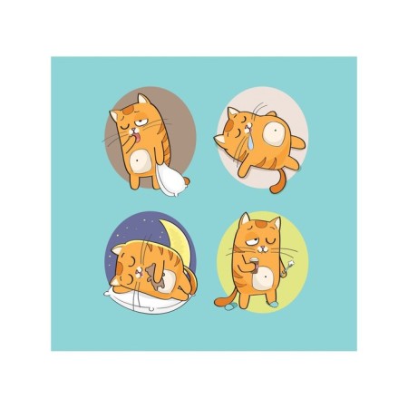 Organizer in a bathtub on suction cups "Sleepy cat", for storing toys and trifles, size 33x39 cm-1
