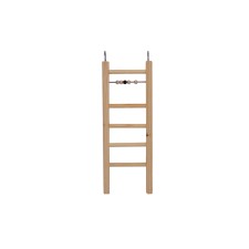 Bird ladder in a cage wooden, with beads, 7.1 x 0.8 x 9.5 cm