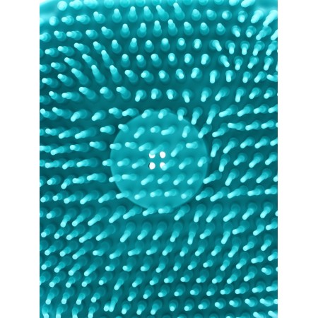 Brush for washing and massage of animals, with a container for shampoo, turquoise-6