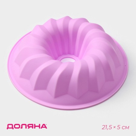 The form for baking the share "German cupcake. Custard ", silicone, 21.5 × 5 cm, pink color