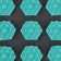 Iplikator-river, the basis of Spanbond, 40 modules, 14 × 32 cm, dark gray/turquoise color