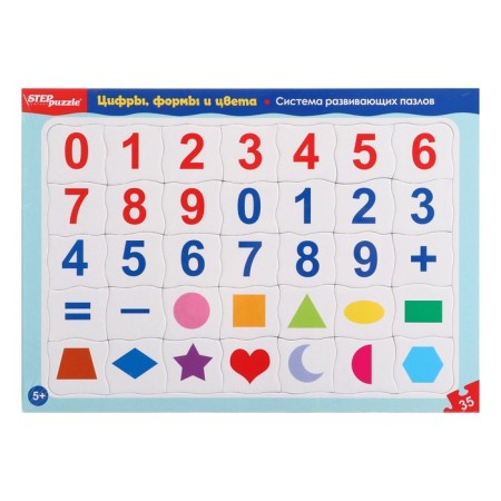 Developing puzzle "Figures, forms and colors"